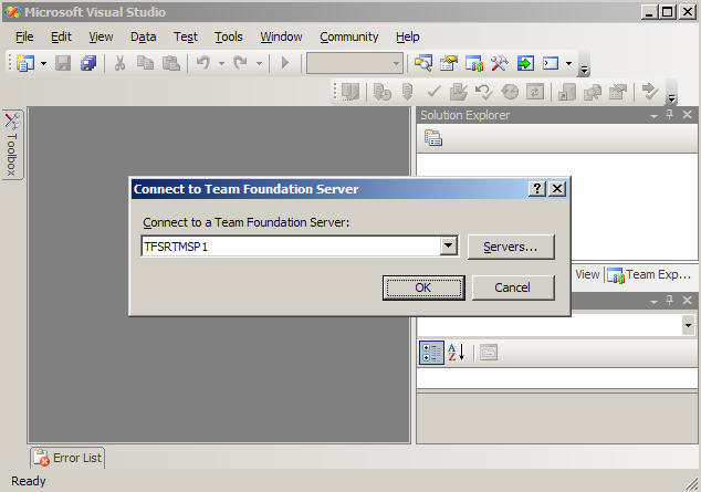 Connect to TFS